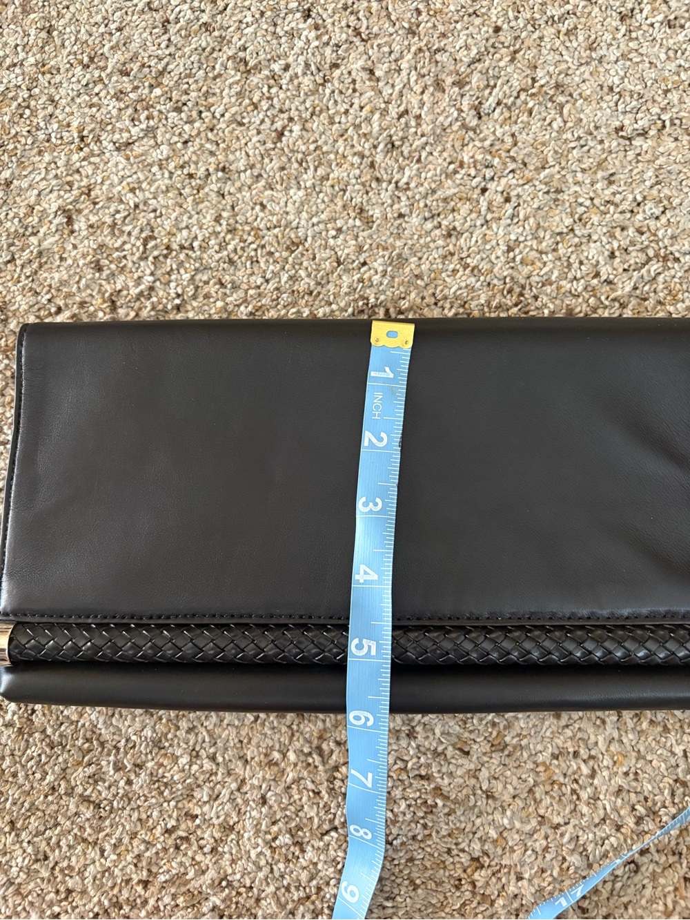 Michael Kors Black Braided Accent Leather Clutch - Picture 8 of 8